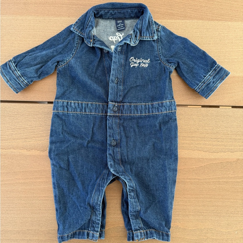 GAP Baby Blue Denim Jumpsuit